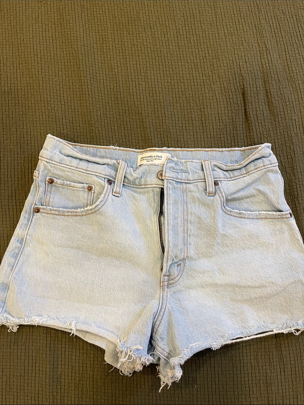 Abercrombie & Fitch Light Wash Denim Cutoff Shorts